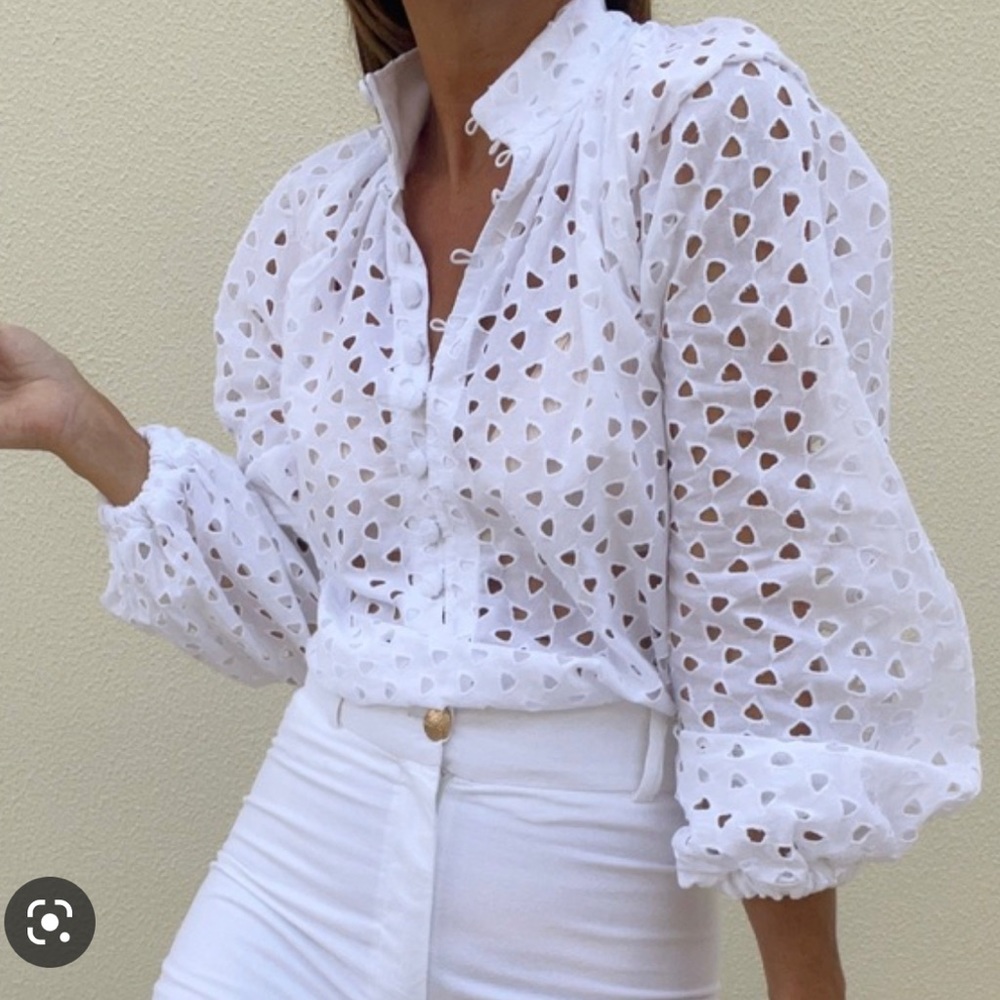 Vita grace Sorrento embroidered top small